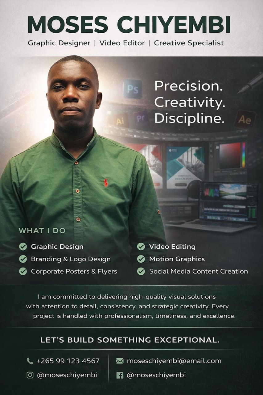 Moses Chiyembi creative portfolio poster